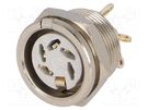 Socket; DIN; female; PIN: 5; Layout: 240°; for panel mounting,screw DELTRON