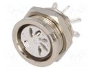 Socket; DIN; female; PIN: 5; Layout: 180°; for panel mounting,screw DELTRON