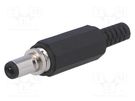 Plug; DC supply; female; 5.5/2.1mm; 5.5mm; 2.1mm; with lock; 9.5mm SCHURTER
