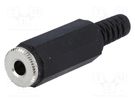Plug; Jack 3,5mm; female; mono; ways: 2; straight; for cable; 4mm SCHURTER