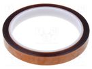 Tape: high temperature resistant; Thk: 0.06mm; 40%; amber; W: 12mm 