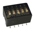 DIP SWITCH, 0.1A, 50VDC, 5POS, SMD