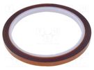 Tape: high temperature resistant; Thk: 0.06mm; 40%; amber; W: 6mm 