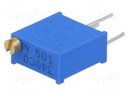 Potentiometer: mounting; multiturn; 500Ω; 500mW; THT; ±10%; linear BOURNS