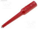 Probe tip; 3A; red; Tip diameter: 1.6mm; Socket size: 4mm; 70VDC POMONA