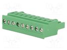 Pluggable terminal block; 5mm; ways: 9; angled; plug; female; green DEGSON ELECTRONICS