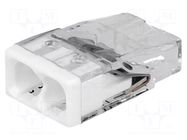 Quick splice; 2273; 24A; 450V; spring clamp; white; L: 16.5mm WAGO