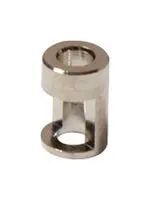 KNOB, ROUND SHAFT, BRASS, 6.35MM