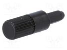 Knob; shaft knob; black; 13mm; for mounting potentiometers; CA9M ACP