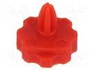 Knob; with pointer; red; Ø6.3mm; for mounting potentiometers; CA6 ACP