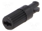 Knob; shaft knob; black; h: 11.7mm; for mounting potentiometers ACP