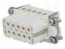 Connector: HDC; contact insert; female; C146; PIN: 10; 10+PE; 16A AMPHENOL