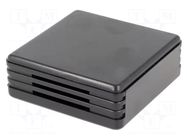 Enclosure: for alarms; X: 71mm; Y: 71mm; Z: 27mm; ABS; black; SENSES SUPERTRONIC