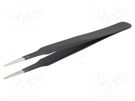 Tweezers; Tipwidth: 2mm; Blade tip shape: rounded; ESD; 17g NEWBRAND