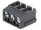 PCB terminal block; angled 90°; 5mm; ways: 3; on PCBs; 0.5÷2.5mm2 PTR MESSTECHNIK