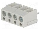 PCB terminal block; angled 90°; 5mm; ways: 4; on PCBs; 2.5mm2; 16A NINIGI