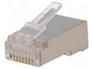 Plug; RJ45; PIN: 8; shielded; Layout: 8p8c; for cable; IDC,crimped NINIGI