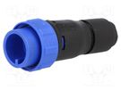 Connector: circular; plug; male; PIN: 3; w/o contacts; for cable BULGIN