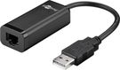 USB 2.0 Fast Ethernet Network Converter, Black, 0.1 m - for connecting a PC/MAC to an Ethernet network via the USB port