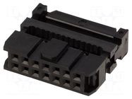 Connector: IDC; plug; female; PIN: 14; IDC; for ribbon cable; 2.54mm CONNFLY