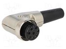 Plug; microphone; female; PIN: 8; with strain relief; for cable NINIGI