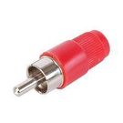 Red Plastic RCA Type Plug