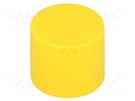 Cap; Body: yellow; Øint: 60.8mm; H: 19.8mm; Mat: LDPE; push-in; round SUNDPLAST