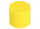 Cap; Body: yellow; Øint: 25mm; H: 23.5mm; Mat: LDPE; push-in; SafeCAP SUNDPLAST
