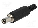 Plug; DC supply; female; 5.5/2.5mm; with strain relief; for cable LUMBERG