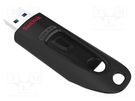 Pendrive; USB 3.0; 256GB; R: 100MB/s; USB A; CRUZER ULTRA SANDISK
