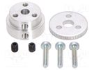 Bracket wheel; Kit: adapter,mounting screws; Shaft: D spring POLOLU