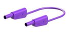 STACKABLE 4MM BANANA PLUG, VIOLET, 1M