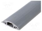 Closed cable trunkings; grey; L: 1m; Mat: PVC; H: 8mm; W: 30mm; H1: 6mm KSS WIRING