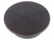 Cap; plastic; push-in; black CLIFF