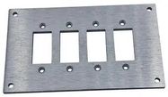 FACE PLATE, 4POS, 107X66X2.5MM, ALUM