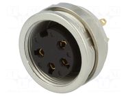 Connector: M16; socket; female; PIN: 4; 5A; 250V; soldering; straight LUMBERG