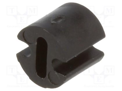 Spacer sleeve; LED; Øout: 4.5mm; ØLED: 3mm; L: 4mm; black; UL94V-2 FIX&FASTEN FIX-LEDH-4