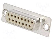 Connector: D-Sub; PIN: 15; plug; female; for cable; straight HARTING