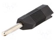 Connector: 4mm banana; plug; 16A; 50VDC; black; non-insulated DELTRON