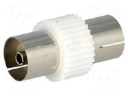 Coupler; straight; coaxial 9.5mm socket,both sides GOOBAY