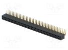 Socket; pin strips; female; PIN: 80; angled 90°; 1.27mm; THT; 2x40 CONNFLY
