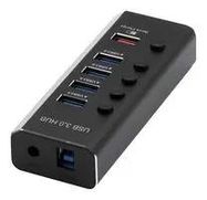 USB HUB, 4PORT, USB 3.2 GEN 1, BLACK