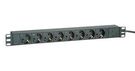 POWER OUTLET STRIP, 10A/250VAC, 8 OUTLET