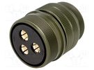 Connector: circular; plug; for cable; PIN: 3; female; soldering AMPHENOL