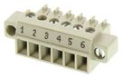 TERMINAL BLOCK PLUGGABLE, 6 POSITION, 30-16AWG, 3.81MM