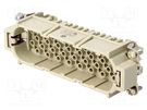 Connector: HDC; contact insert; male; Han® D; PIN: 64; 64+PE; 10A HARTING
