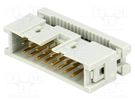 Plug; IDC; male; PIN: 16; IDC; for ribbon cable; 1.27mm; gold-plated CONNFLY