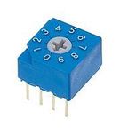 ROTARY CODED SW, 10 POS, 0.1A, 5VDC, TH