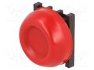 Switch: push-button; 30mm; Stabl.pos: 1; red; none; IP66; KP6; Ø30mm ABB