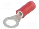 Tip: ring; Ø: 5mm; 0.26÷1.65mm2; crimped; for cable; insulated; red TE Connectivity